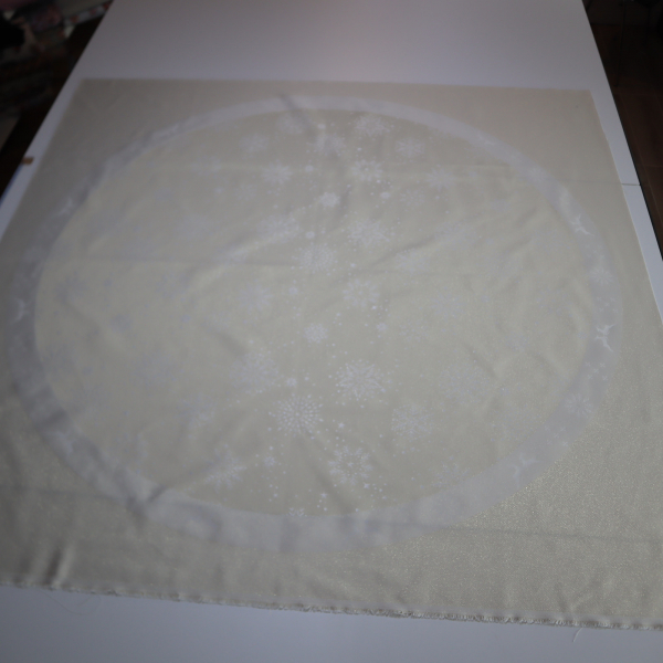 Jacquard panel kruhový obrus/sukňu - zlatý sob s lurexom Ø160cm