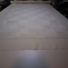 Jacquard panel obrus - zlatý s lurexom 160x260cm
