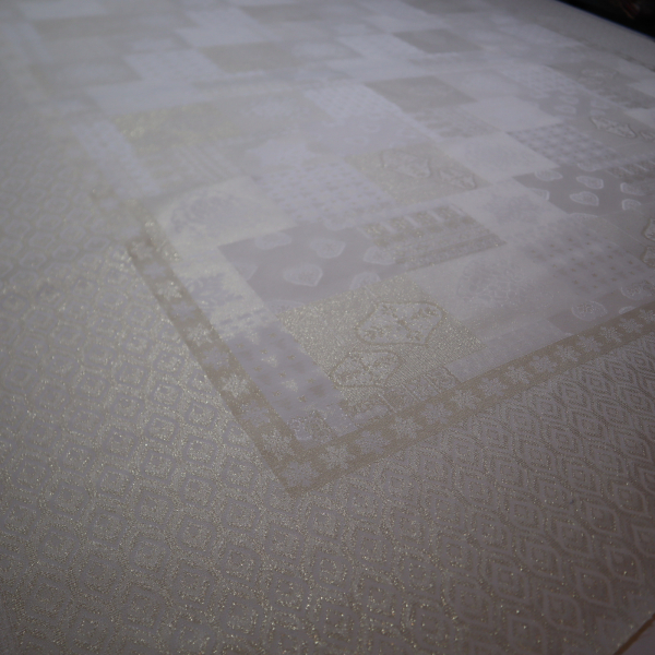 Jacquard panel obrus - zlatý s lurexom 160x260cm