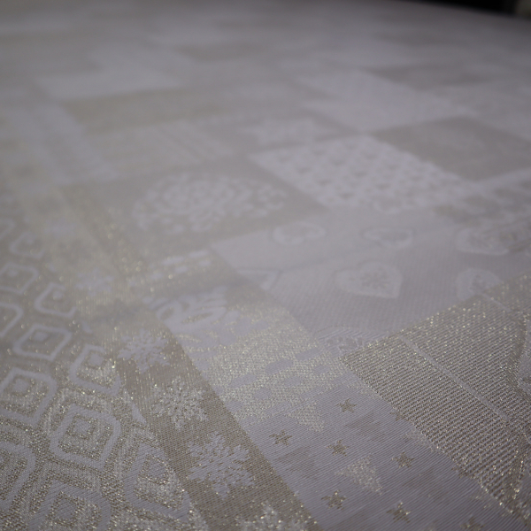 Jacquard panel obrus - zlatý s lurexom 160x260cm