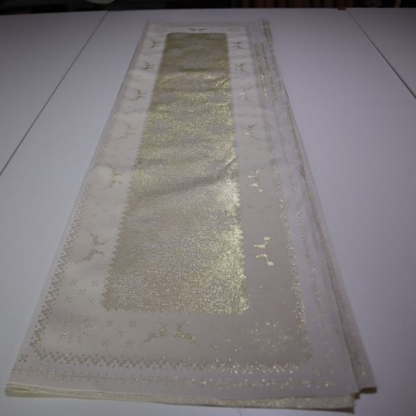 Jacquard panel na štólu - zlatý sob s lurexom 40x140cm