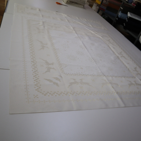 Jacquard panel obrus a štóla - zlatý sob s lurexom 140x140cm + 40x140cm