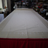 Jacquard panel obrus - prírodno/strieborné srdiečka s lurexom 160x360cm