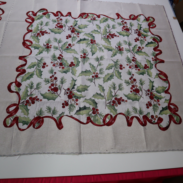 Gobelín panel s lurexom - obrus + štóla cezmína 135x135 + 20x135