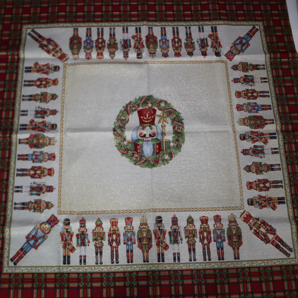 Gobelín panel s lurexom - obrus luskáčik 140x140cm