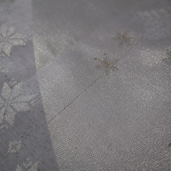 Jacquard panel kruhový obrus/sukňu - prírodno/zlatá hviezda s lurexom Ø180cm - II. trieda!