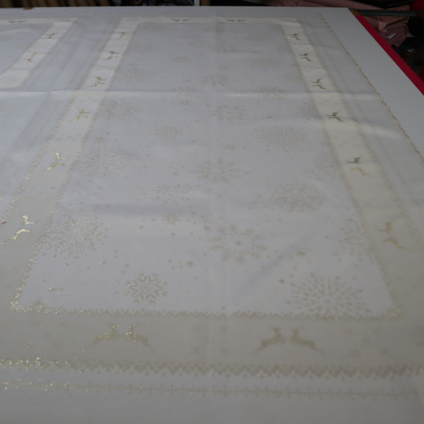 Jacquard panel 3x obrus - zlatý sob s lurexom 80x160cm + 2x 80x80cm