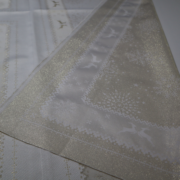 Jacquard panel 3x obrus - zlatý sob s lurexom 80x160cm + 2x 80x80cm