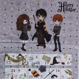 Bavlnený panel Adventný kalendár - Harry Potter 70x150cm