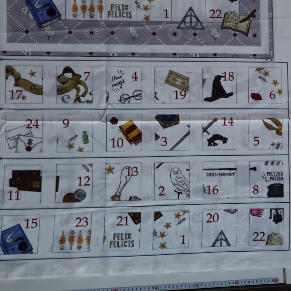 Bavlnený panel Adventný kalendár - Harry Potter 70x150cm