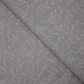 Bavlnená látka kvietky na šedej