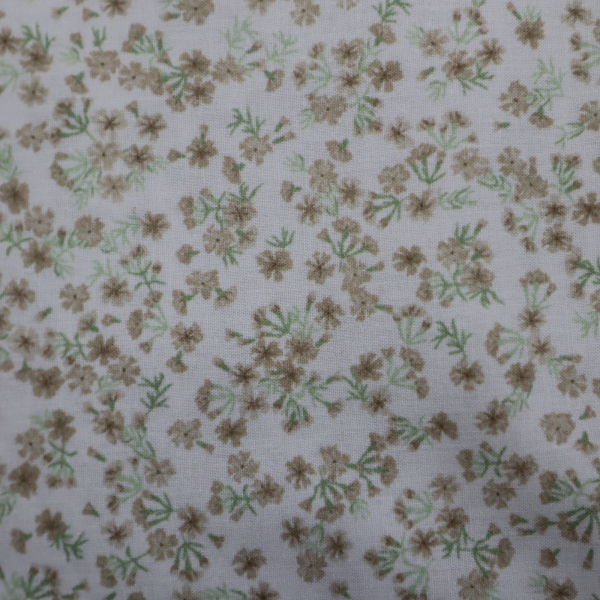 Bavlnená látka béžové kvety