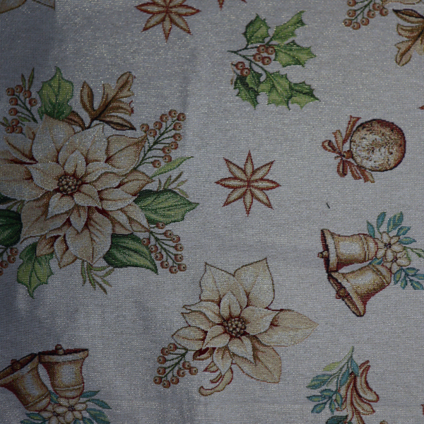 Vianočná dekoračná látka GOBELIN zvončeky