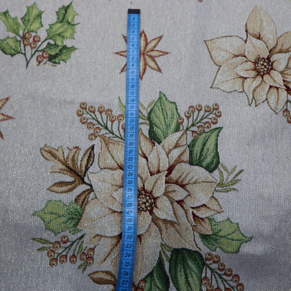 Vianočná dekoračná látka GOBELIN zvončeky