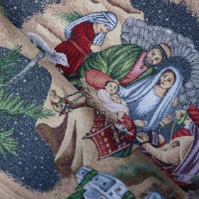 Vianočná dekoračná látka GOBELIN svätá rodina