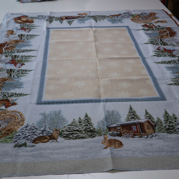 Gobelín panel s lurexom - obrus krajinka155x200