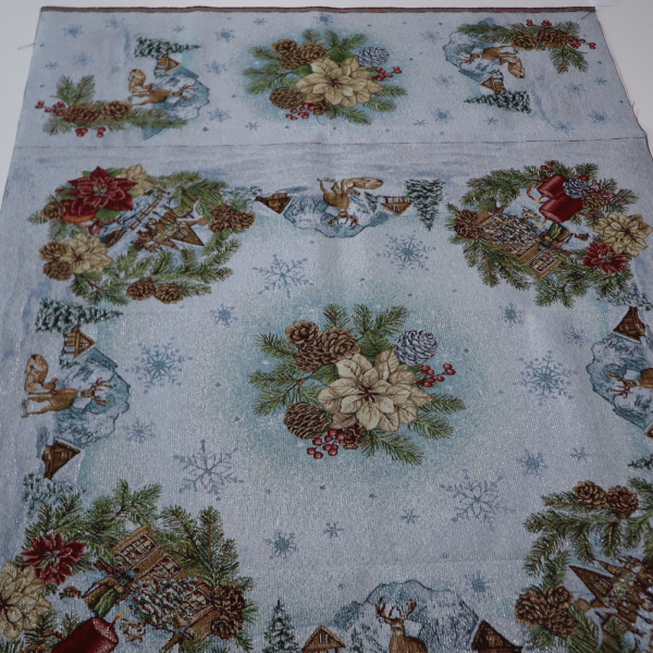 Gobelín panel s lurexom - obrus + štóla krajinka 100x100 + 40x100