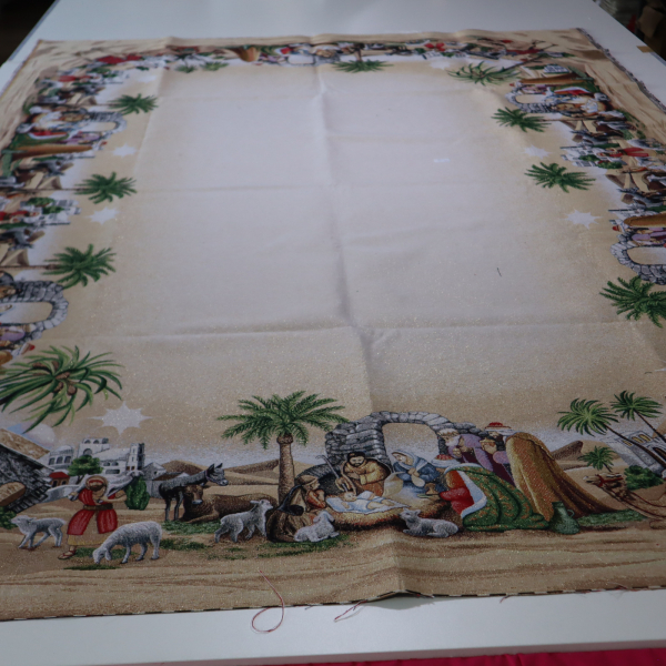 Gobelín panel s lurexom - obrus betlehem 155x245cm