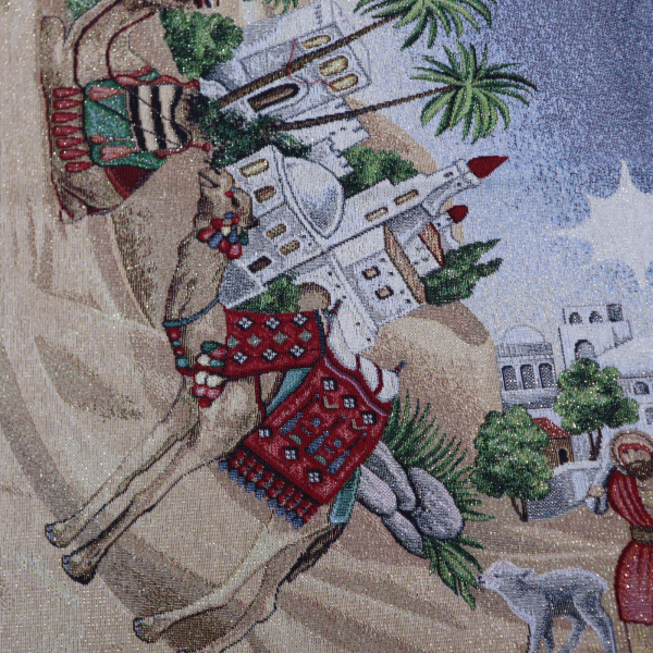 Gobelín panel s lurexom - obrus nočný betlehem 160x190cm