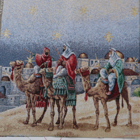 Gobelín panel - vianočná štóla traja králi 45x140cm