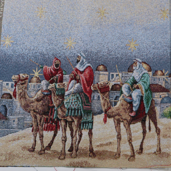 Gobelín panel s lurexom - štóla traja králi 40x100