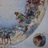 Gobelín panel - vianočný obrus 3 králi Ø75cm
