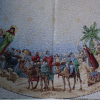 Gobelín panel - vianočný obrus 3 králi Ø75cm