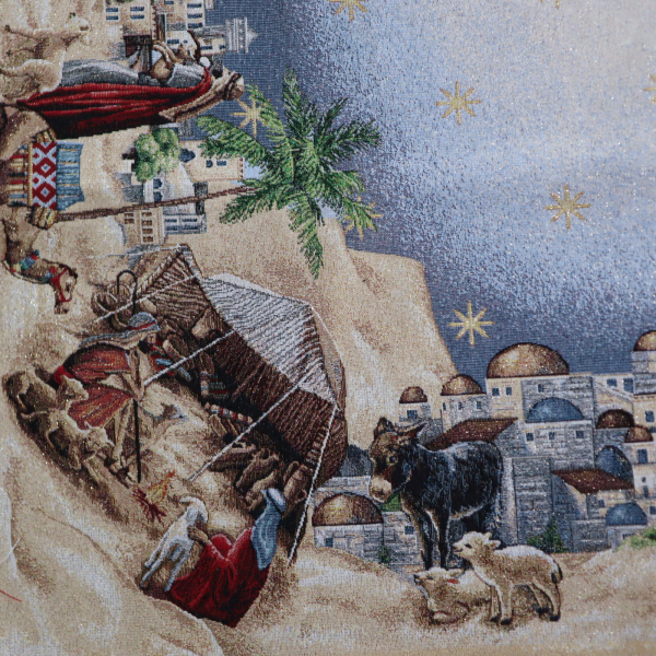 Gobelín panel s lurexom - obrus 3 Králi 100x100