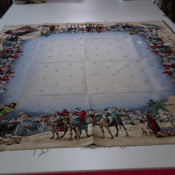 Gobelín panel s lurexom - obrus 3 králi 155x200