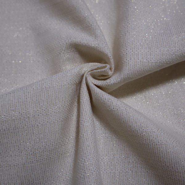 Dekoračná látka s lurexom smotanová so zlatou