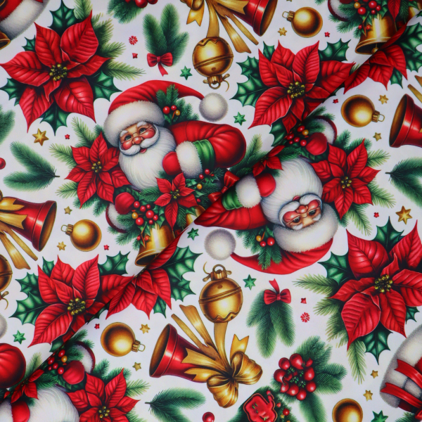Satén lux - vianočná santa