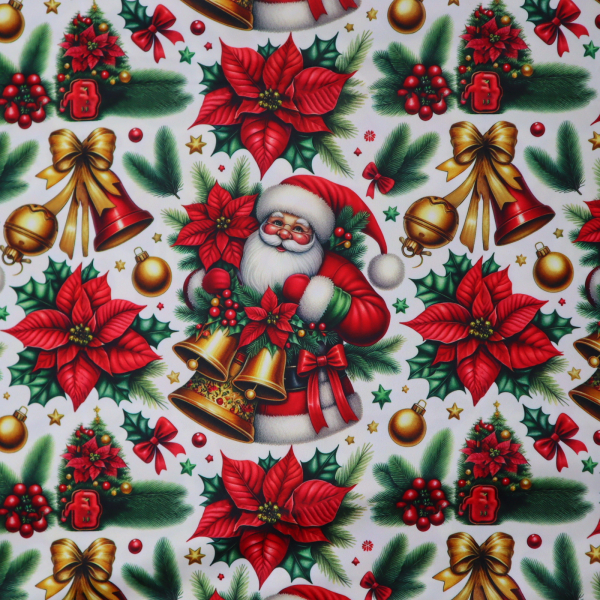 Satén lux - vianočná santa