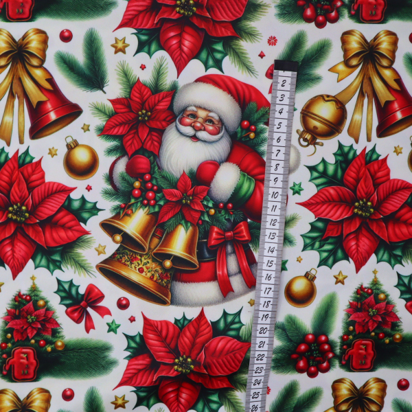 Satén lux - vianočná santa