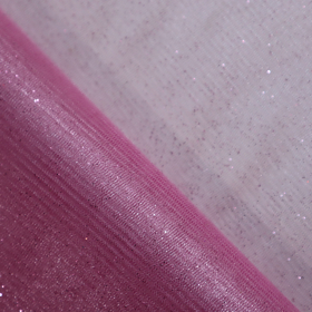 Tyl dekoračný ružový s trblietkami