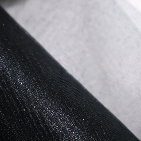 Tyl dekoračný čierny s trblietkami