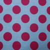 Bavlnená látka bodky malinová na sivej
