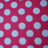 Bavlnená látka bodky sivá na malinovej