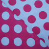 Bavlnená látka bodky sivá na malinovej