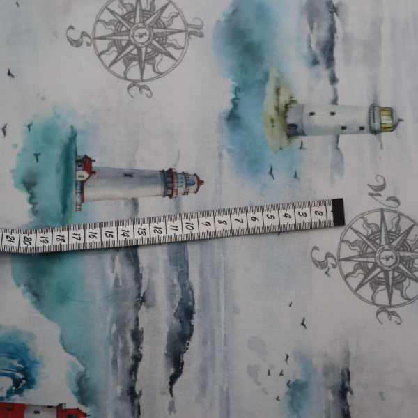 Bavlnená látka majáky