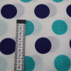Bavlnená látka bodky modromodré