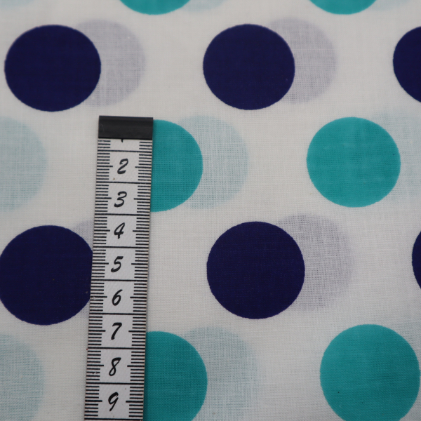 Bavlnená látka bodky modromodré