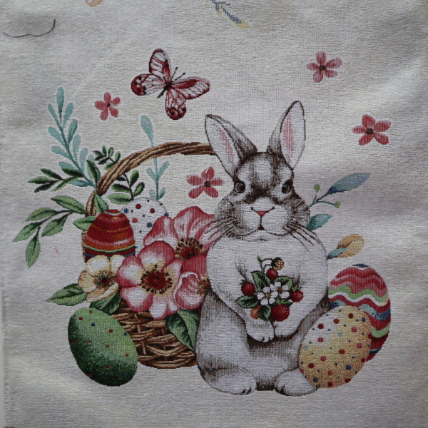 Veľkonočný gobelín panel - králičky 45x140cm