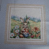 Veľkonočný gobelín panel - obrus a vankúš králičky 100x140cm