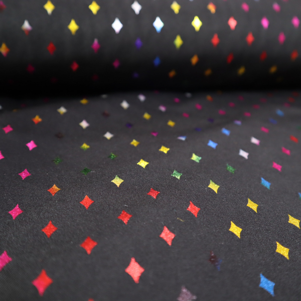 Softshell diamonds black multi foil
