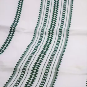 Bavlnená látka Prúžky zelené 140cm